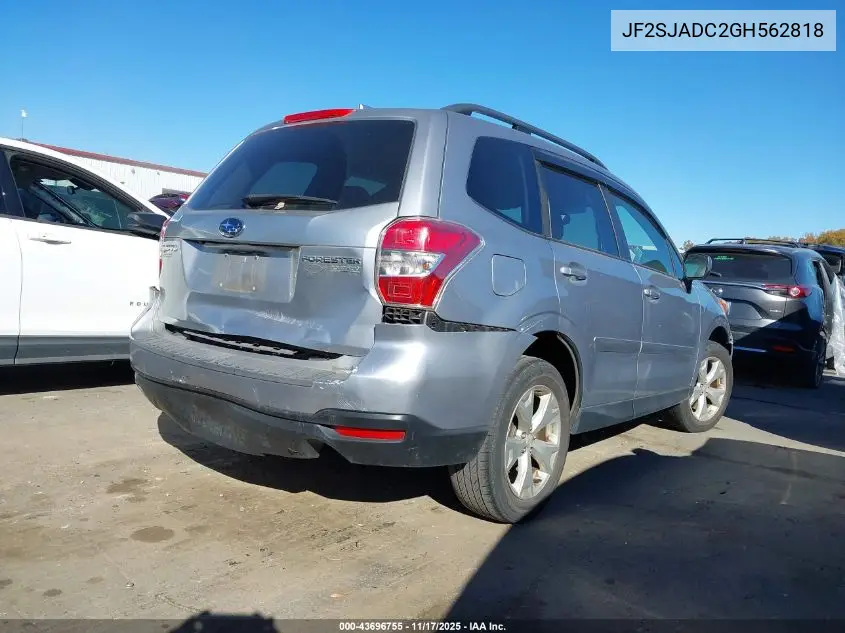 JF2SJADC2GH562818 2016 Subaru Forester 2.5I Premium