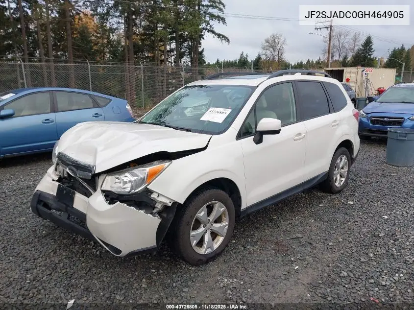 JF2SJADC0GH464905 2016 Subaru Forester 2.5I Premium