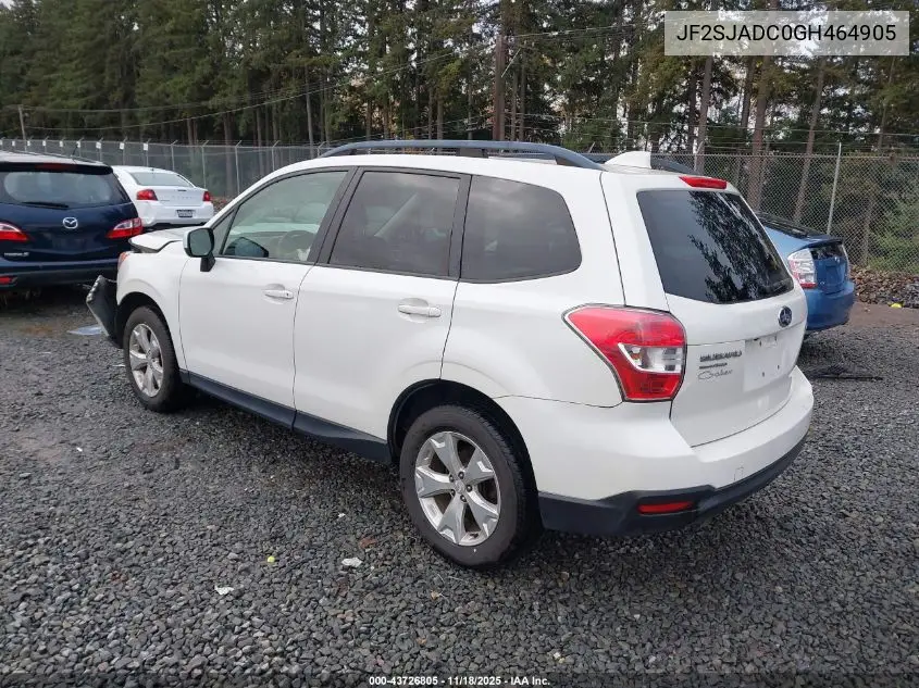 JF2SJADC0GH464905 2016 Subaru Forester 2.5I Premium