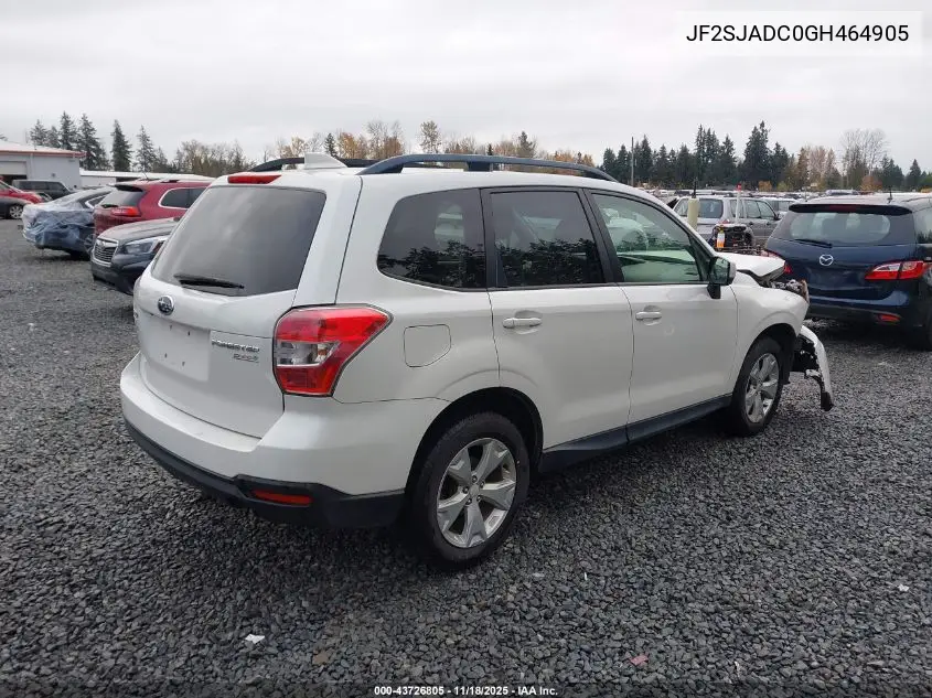 JF2SJADC0GH464905 2016 Subaru Forester 2.5I Premium