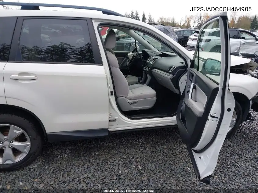 JF2SJADC0GH464905 2016 Subaru Forester 2.5I Premium