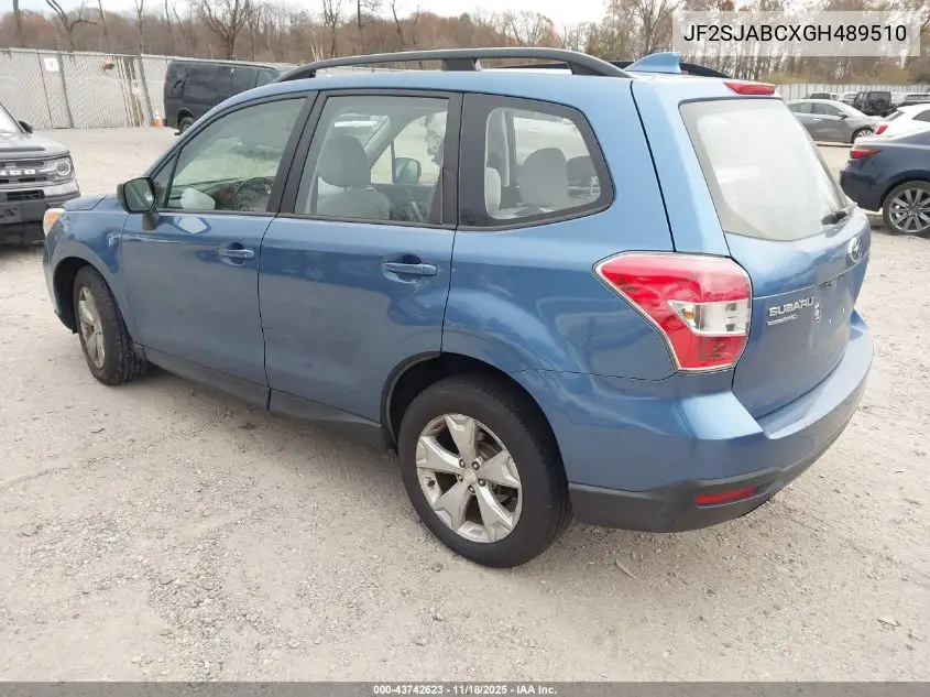 JF2SJABCXGH489510 2016 Subaru Forester 2.5I