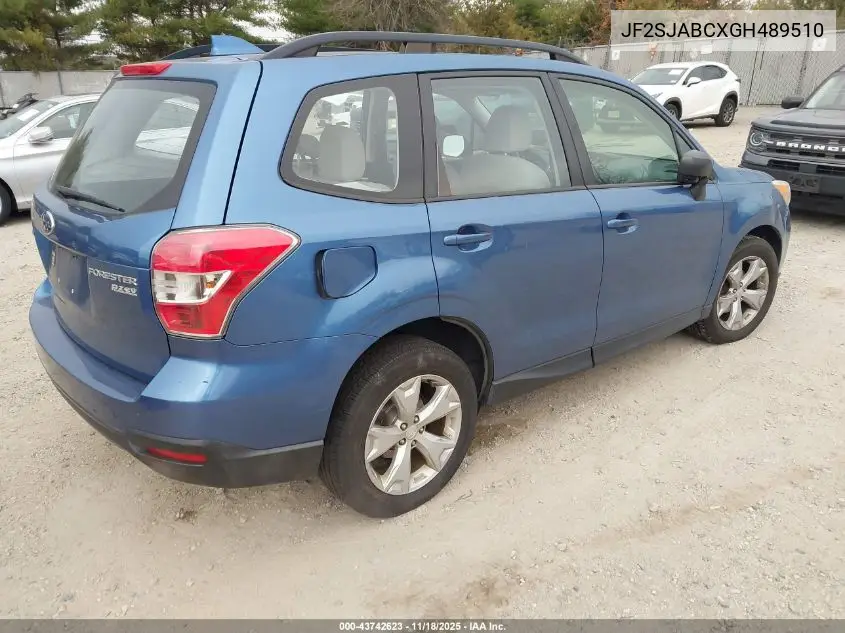JF2SJABCXGH489510 2016 Subaru Forester 2.5I