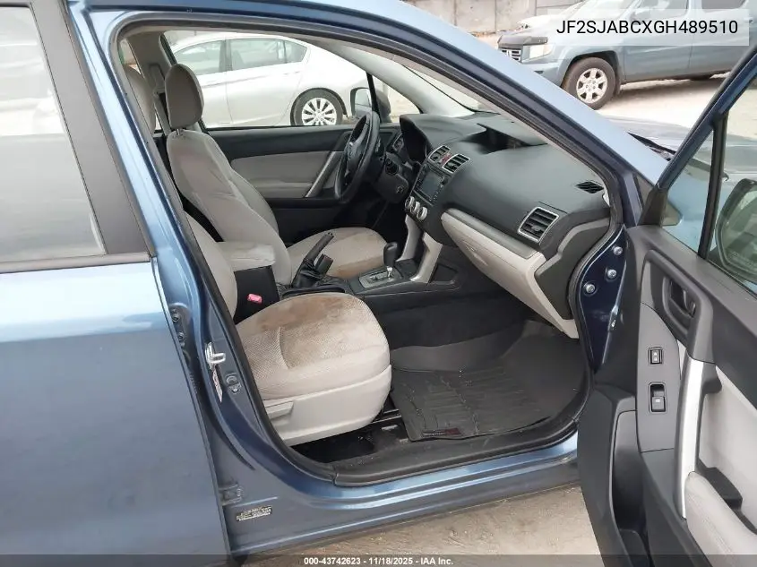 JF2SJABCXGH489510 2016 Subaru Forester 2.5I