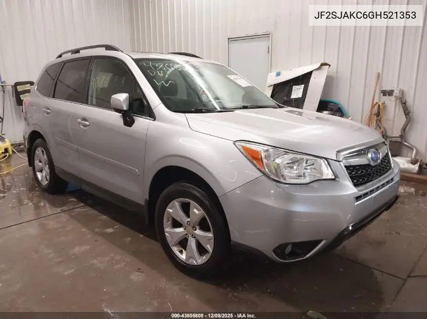 JF2SJAKC6GH521353 2016 Subaru Forester 2.5I Limited