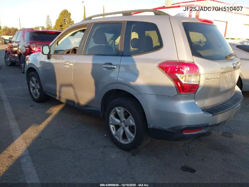 JF2SJADC7GH510407 2016 Subaru Forester 2.5I Premium