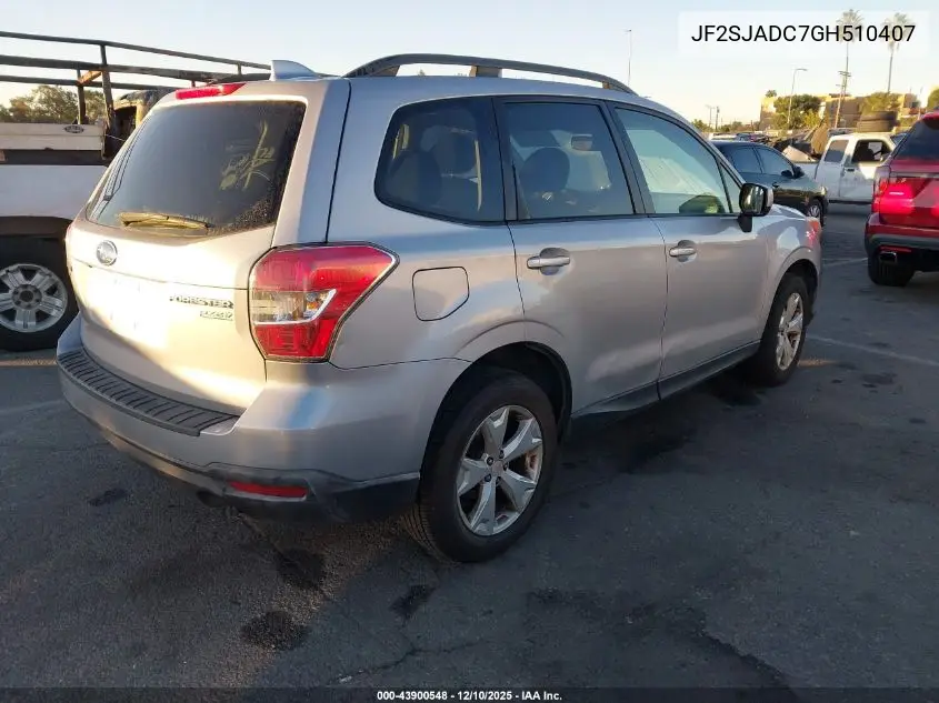 JF2SJADC7GH510407 2016 Subaru Forester 2.5I Premium