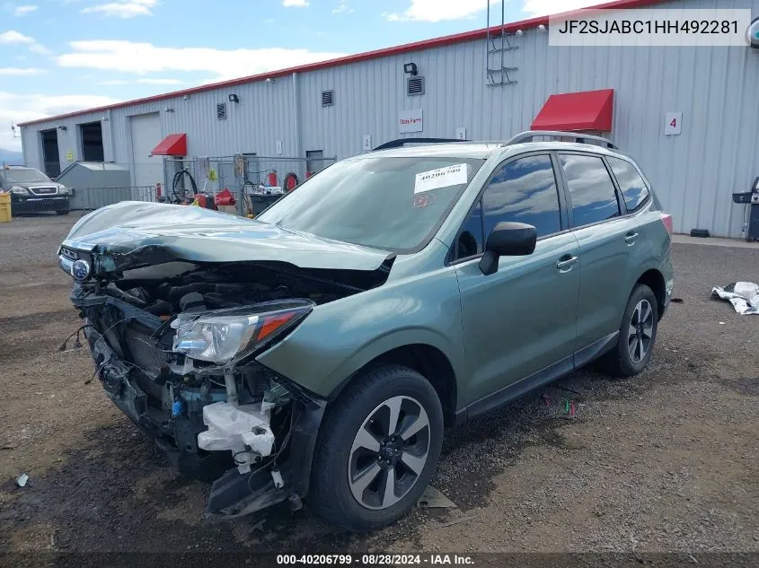 JF2SJABC1HH492281 2017 Subaru Forester 2.5I