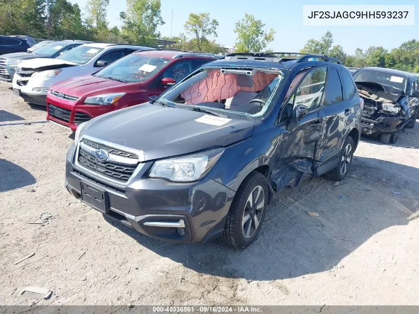 2017 Subaru Forester 2.5I Premium VIN: JF2SJAGC9HH593237 Lot: 40336561