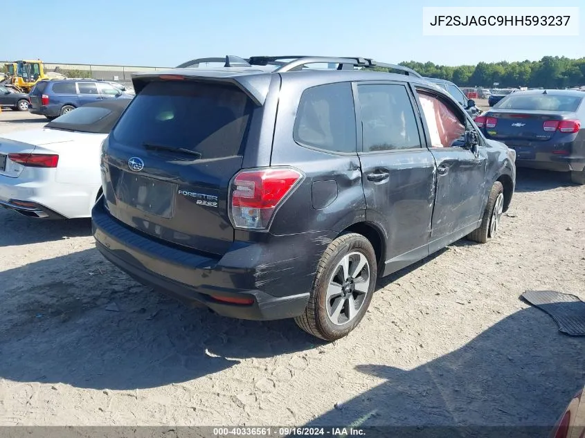 2017 Subaru Forester 2.5I Premium VIN: JF2SJAGC9HH593237 Lot: 40336561