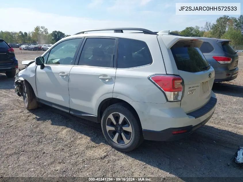 2017 Subaru Forester 2.5I Limited VIN: JF2SJARC0HH572533 Lot: 40341294