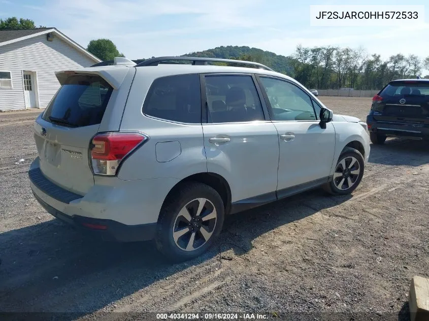 2017 Subaru Forester 2.5I Limited VIN: JF2SJARC0HH572533 Lot: 40341294