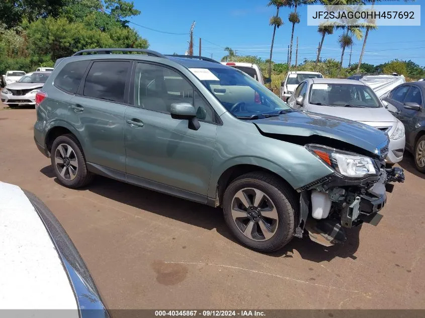 2017 Subaru Forester 2.5I Premium VIN: JF2SJAGC0HH457692 Lot: 40345867