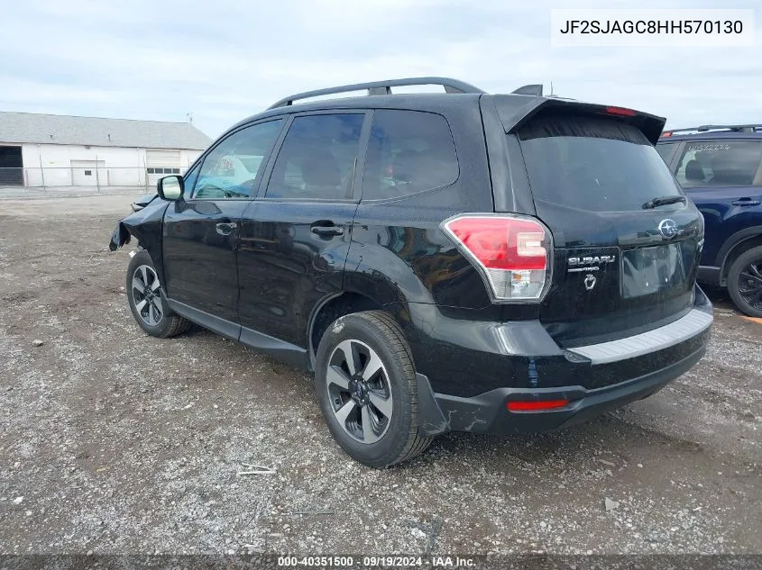 2017 Subaru Forester 2.5I Premium VIN: JF2SJAGC8HH570130 Lot: 40351500