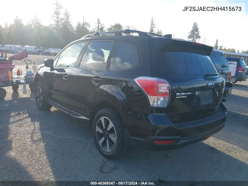 2017 Subaru Forester 2.5I Premium VIN: JF2SJAEC2HH415673 Lot: 40369347