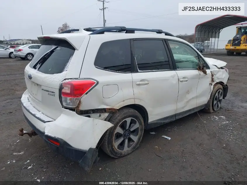 JF2SJAEC2HH433333 2017 Subaru Forester 2.5I Premium