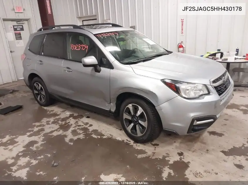 JF2SJAGC5HH430178 2017 Subaru Forester 2.5I Premium