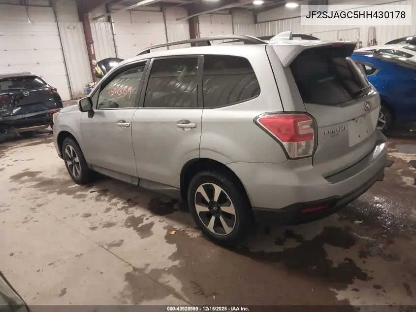 JF2SJAGC5HH430178 2017 Subaru Forester 2.5I Premium