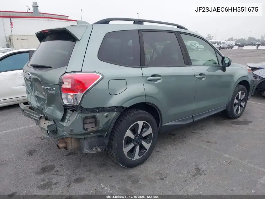JF2SJAEC6HH551675 2017 Subaru Forester 2.5I Premium