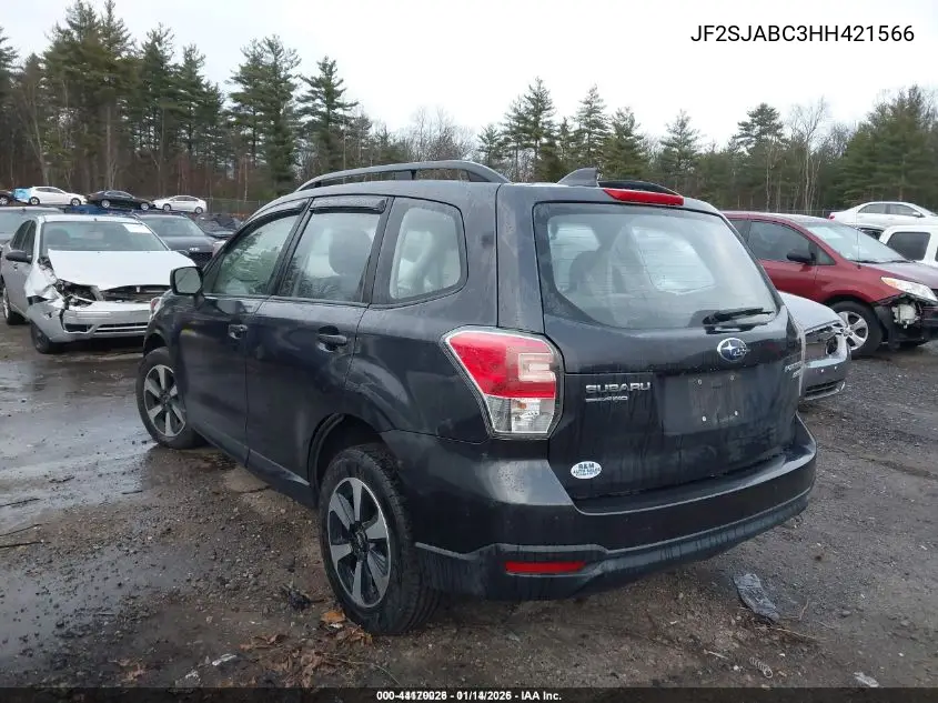 JF2SJABC3HH421566 2017 Subaru Forester 2.5I