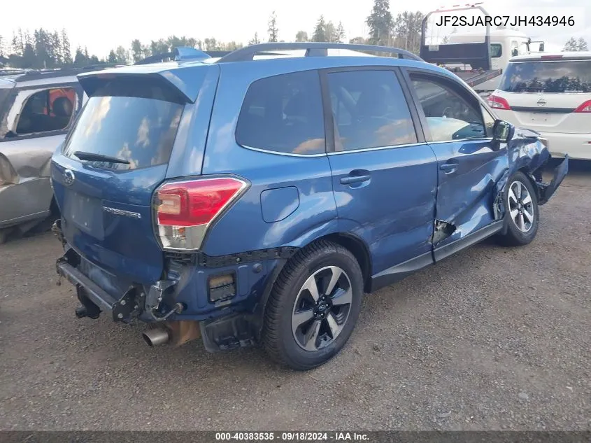 2018 Subaru Forester 2.5I Limited VIN: JF2SJARC7JH434946 Lot: 40383535