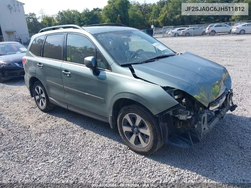 2018 Subaru Forester 2.5I Premium VIN: JF2SJAGC6JH511812 Lot: 40383558