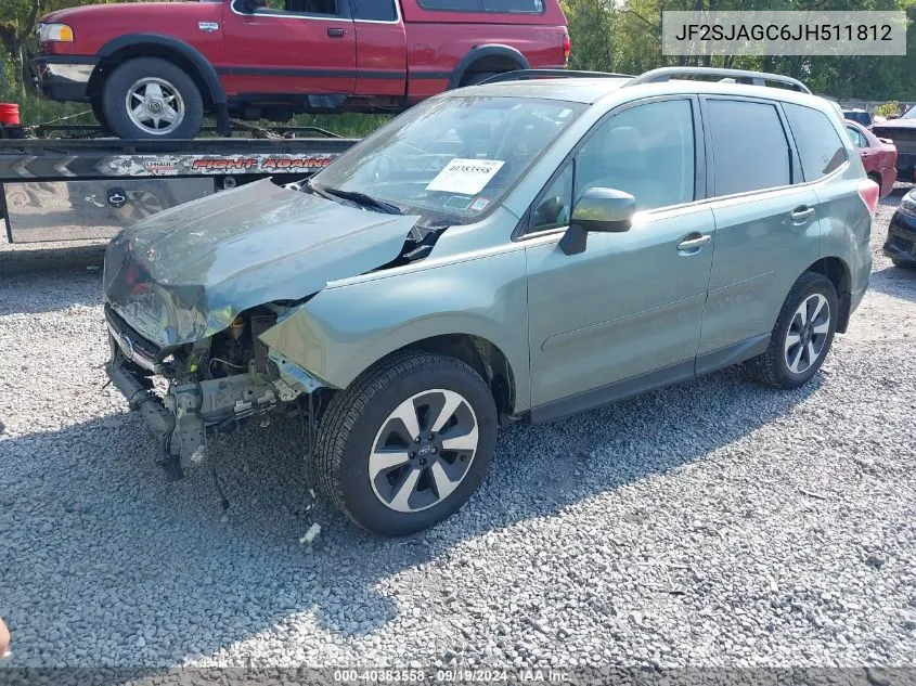 2018 Subaru Forester 2.5I Premium VIN: JF2SJAGC6JH511812 Lot: 40383558