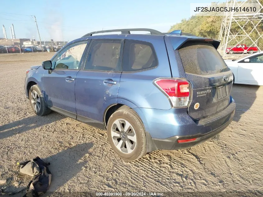 2018 Subaru Forester 2.5I Premium VIN: JF2SJAGC5JH614610 Lot: 40391908