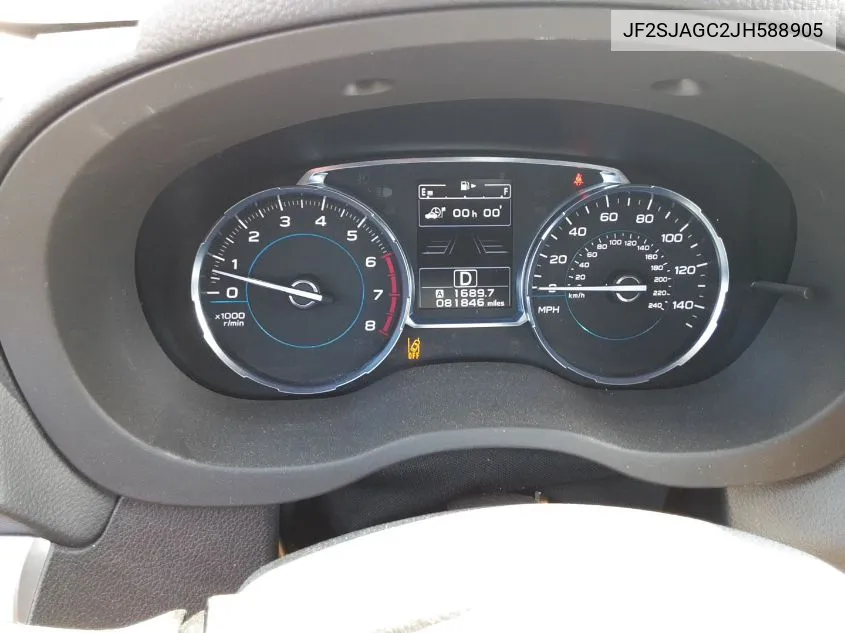 JF2SJAGC2JH588905 2018 Subaru Forester 2.5I Premium