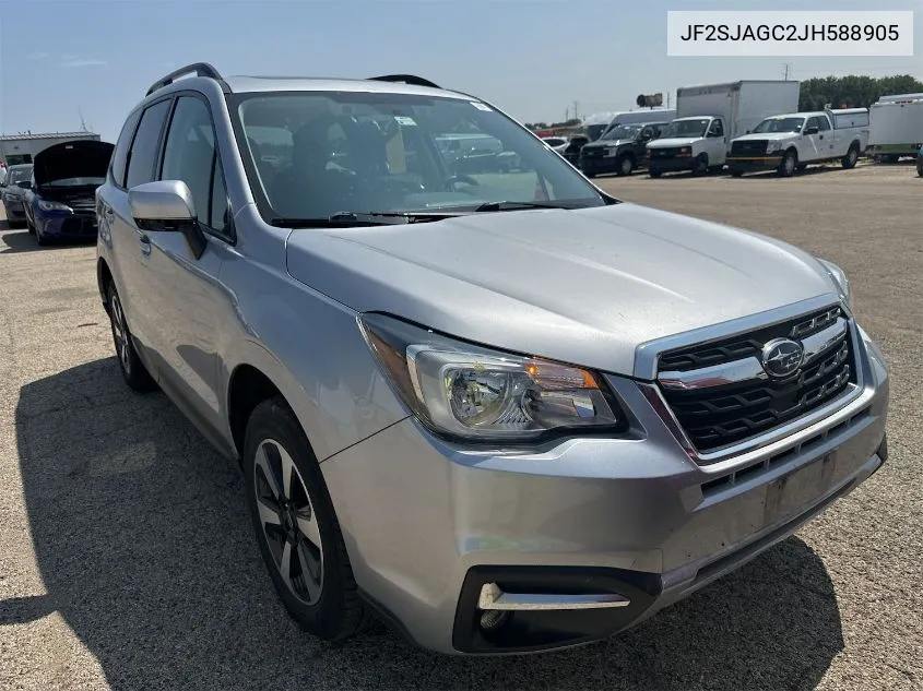 2018 Subaru Forester 2.5I Premium VIN: JF2SJAGC2JH588905 Lot: 40412921