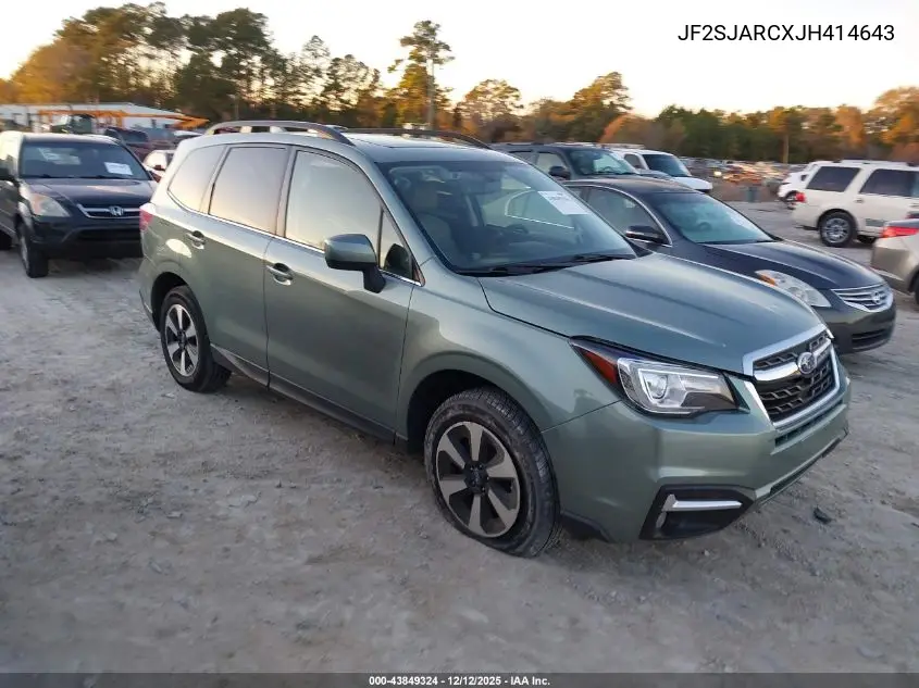 JF2SJARCXJH414643 2018 Subaru Forester 2.5I Limited