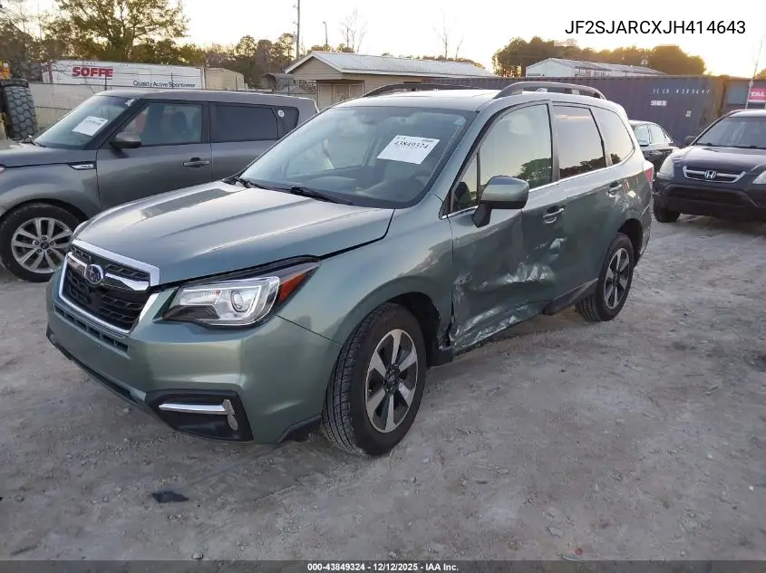 JF2SJARCXJH414643 2018 Subaru Forester 2.5I Limited
