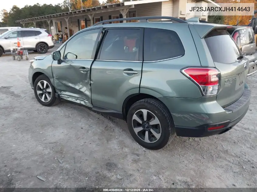 JF2SJARCXJH414643 2018 Subaru Forester 2.5I Limited