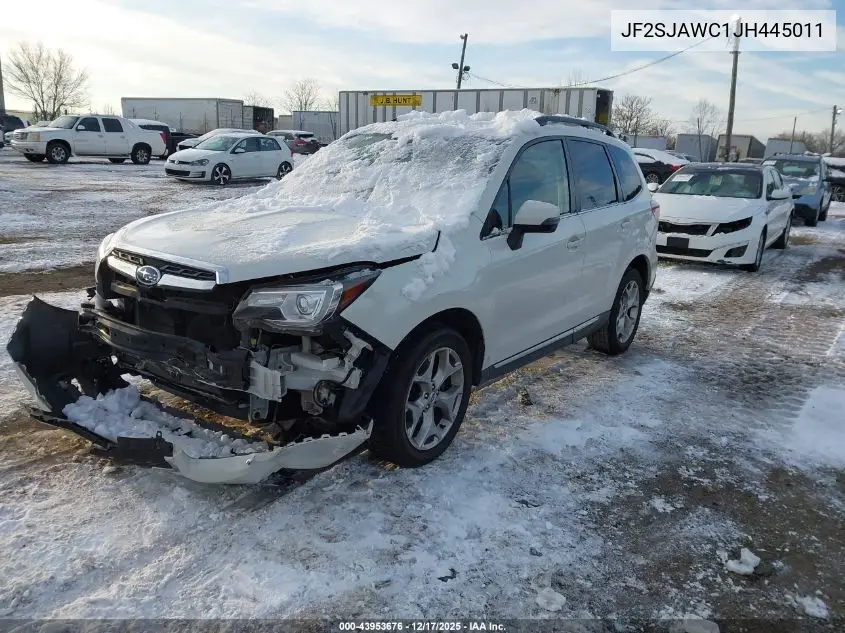 JF2SJAWC1JH445011 2018 Subaru Forester 2.5I Touring