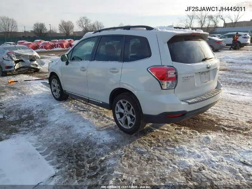 JF2SJAWC1JH445011 2018 Subaru Forester 2.5I Touring