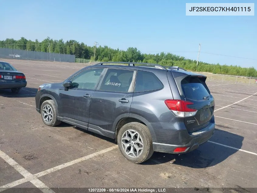 JF2SKEGC7KH401115 2019 Subaru Forester