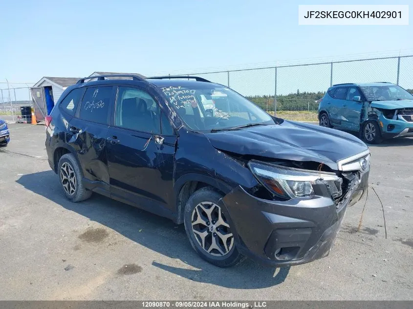 2019 Subaru Forester VIN: JF2SKEGC0KH402901 Lot: 12090870