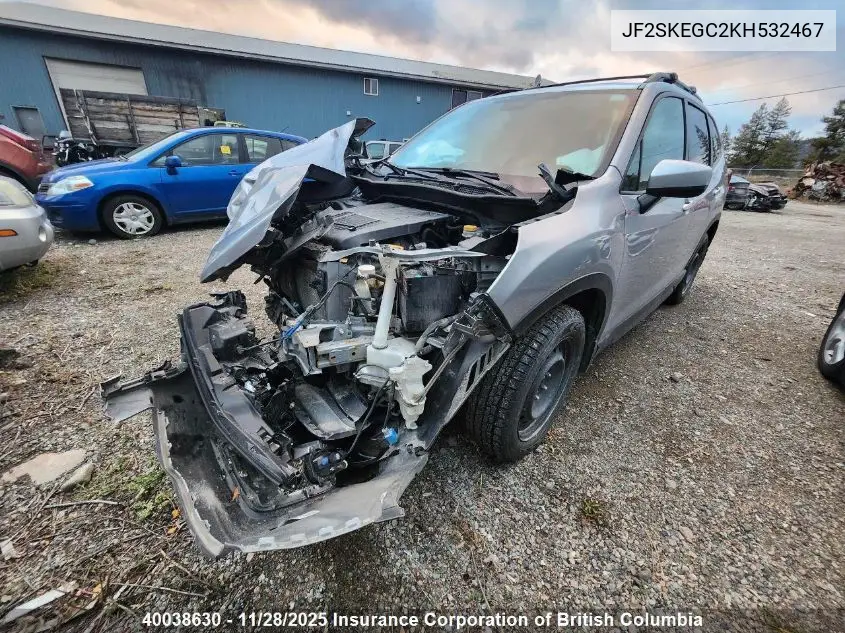 JF2SKEGC2KH532467 2019 Subaru Forester Premium