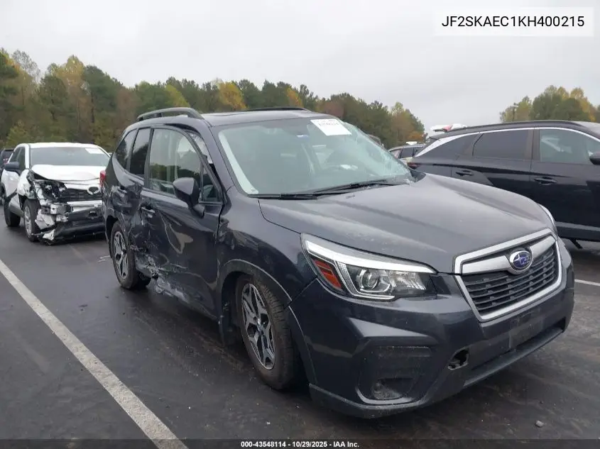 JF2SKAEC1KH400215 2019 Subaru Forester Premium