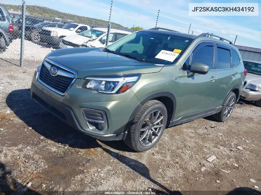 JF2SKASC3KH434192 2019 Subaru Forester Limited