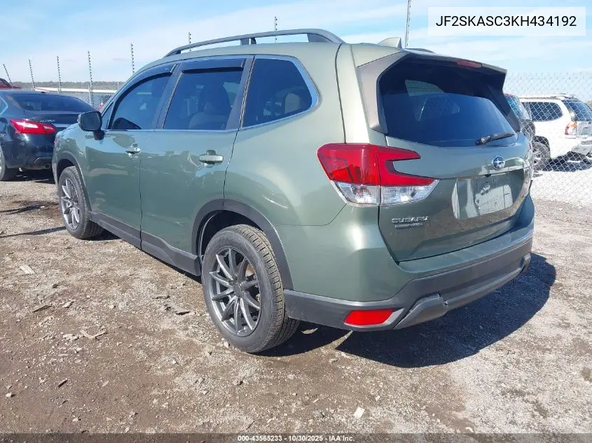JF2SKASC3KH434192 2019 Subaru Forester Limited
