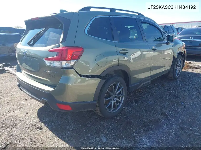 JF2SKASC3KH434192 2019 Subaru Forester Limited