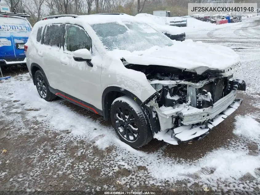 JF2SKAKCXKH401948 2019 Subaru Forester Sport