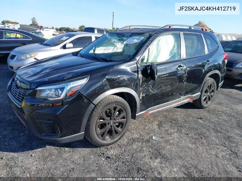 JF2SKAJC4KH412719 2019 Subaru Forester Sport