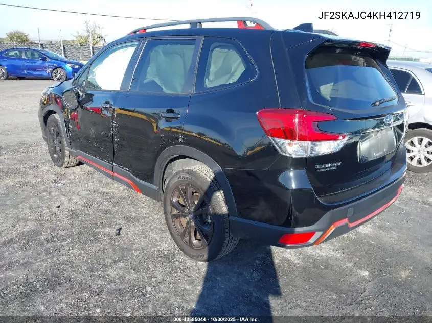 JF2SKAJC4KH412719 2019 Subaru Forester Sport