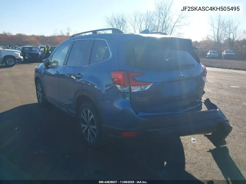 JF2SKASC4KH505495 2019 Subaru Forester Limited