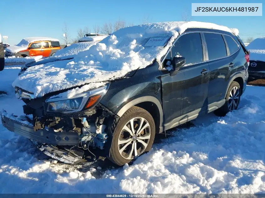 JF2SKAUC6KH481987 2019 Subaru Forester Limited
