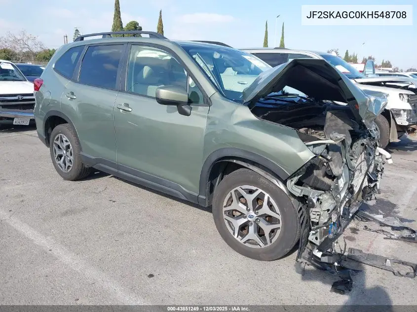 JF2SKAGC0KH548708 2019 Subaru Forester Premium