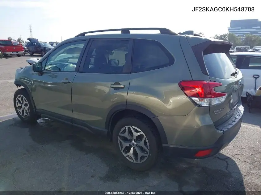 JF2SKAGC0KH548708 2019 Subaru Forester Premium