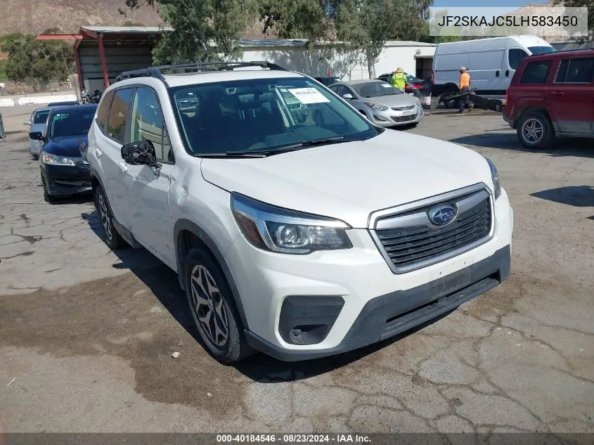 2020 Subaru Forester Premium VIN: JF2SKAJC5LH583450 Lot: 40184546